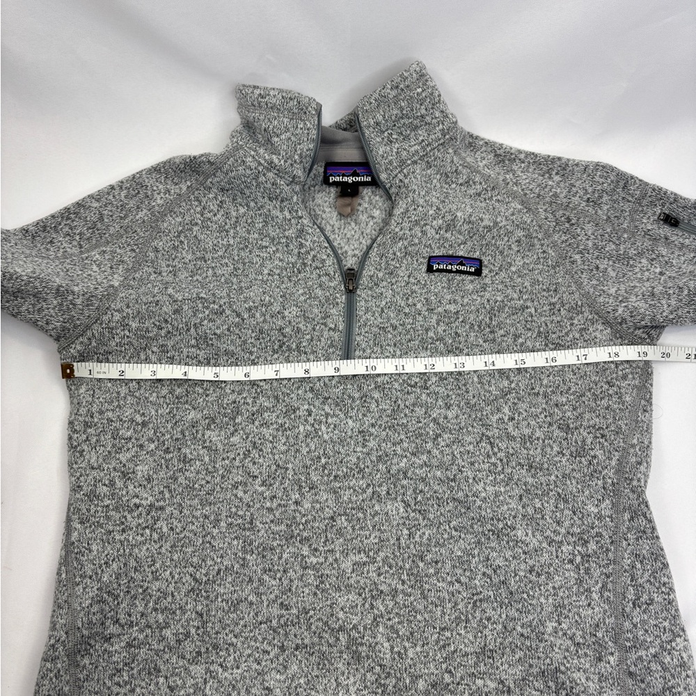 Patagonia women’s Better Sweater 1/4 zip pullover size Large Gray - Picture 8 of 9